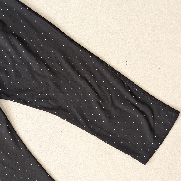 Nike Running Dri-Fit Micro Polka Dot Capri Leggings Black/Mint Women's Size L - Picture 12 of 16